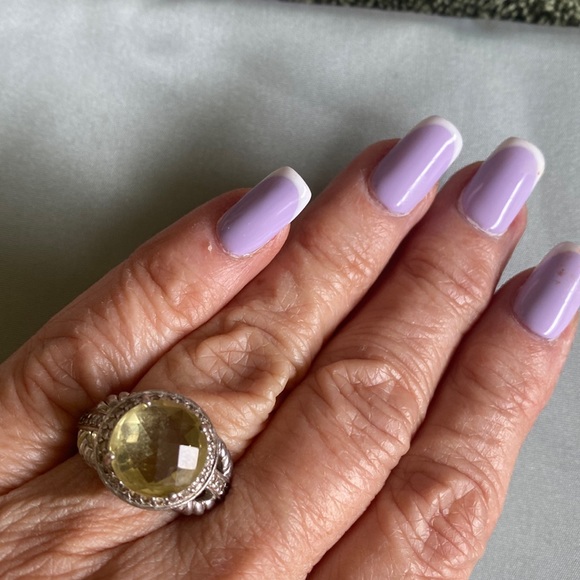 Judith Ripka Jewelry - Judith Ripka sterling silver multifaceted crystal center stone with CZ accents
